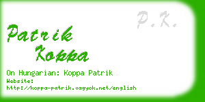 patrik koppa business card